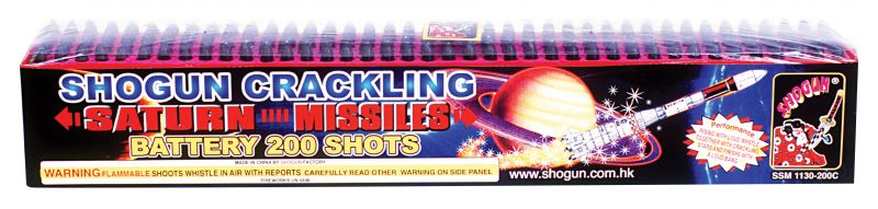 Crackling Saturn Missile 200 Shots